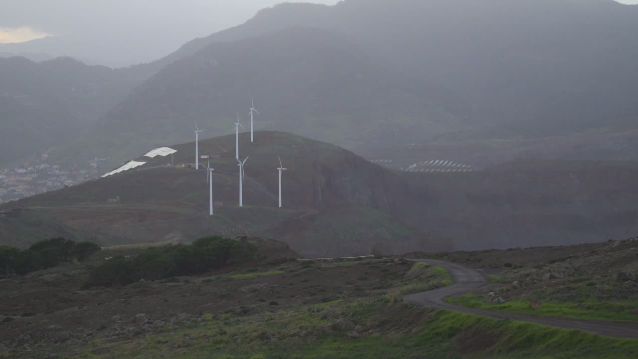 Aeolian park of Caniçal, Madeira island,Portugal.