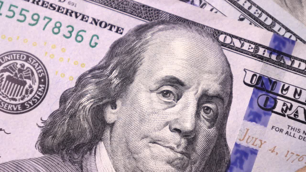 미국 달러 (usd), 지폐, 종이 돈, 지폐, 100 달러, 환율, 통화.