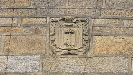 carving detail on san xoan church in vilar de santos, a heritage site in galicia, spain