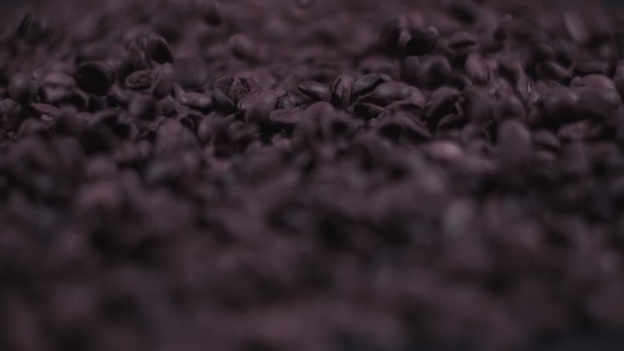 커피 콩 슈퍼 슬로 모션