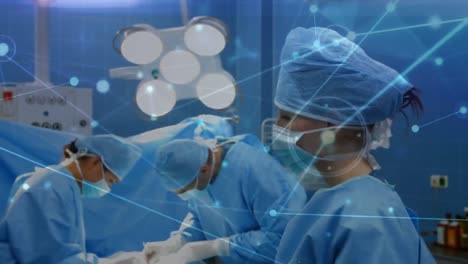 Animation-of-data-processing-over-diverse-surgeons-during-surgery