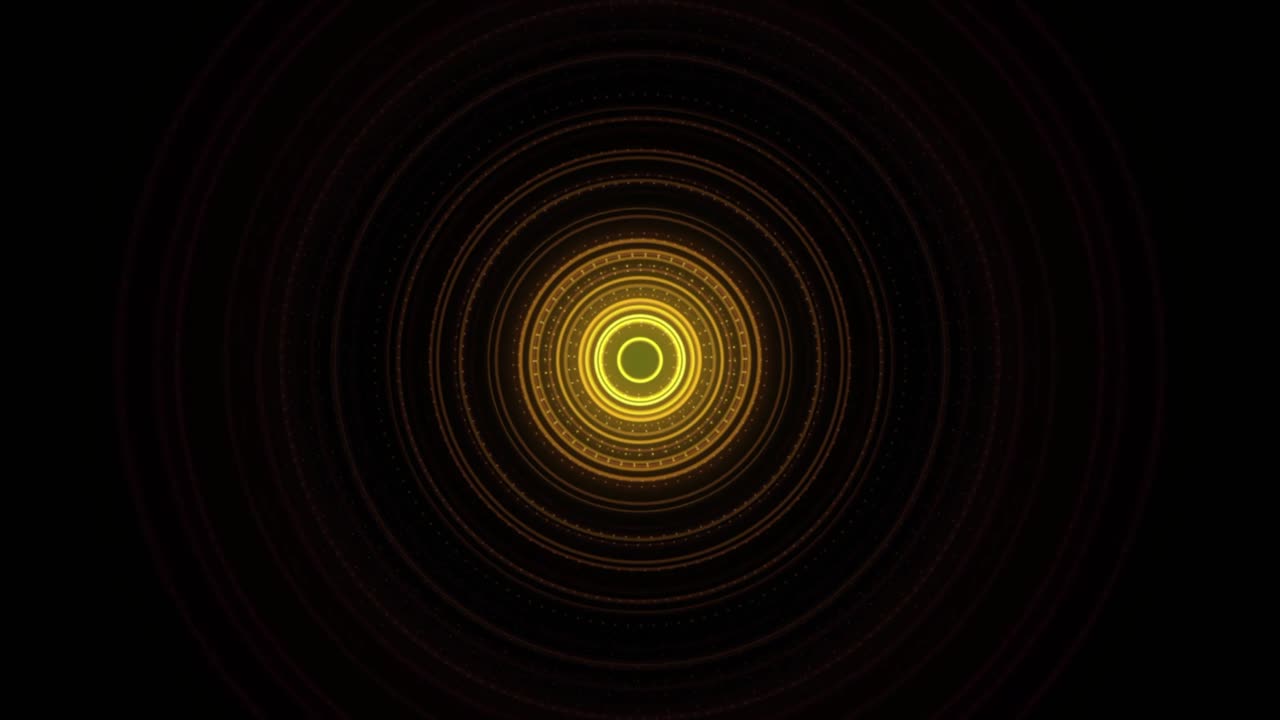 Abstract Glowing Circles in Dark Background