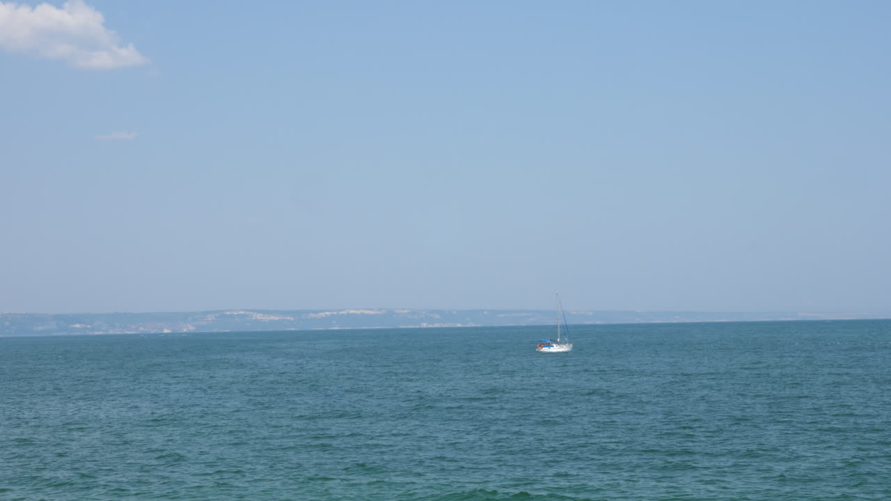 Small boat in the sea with tourist in it