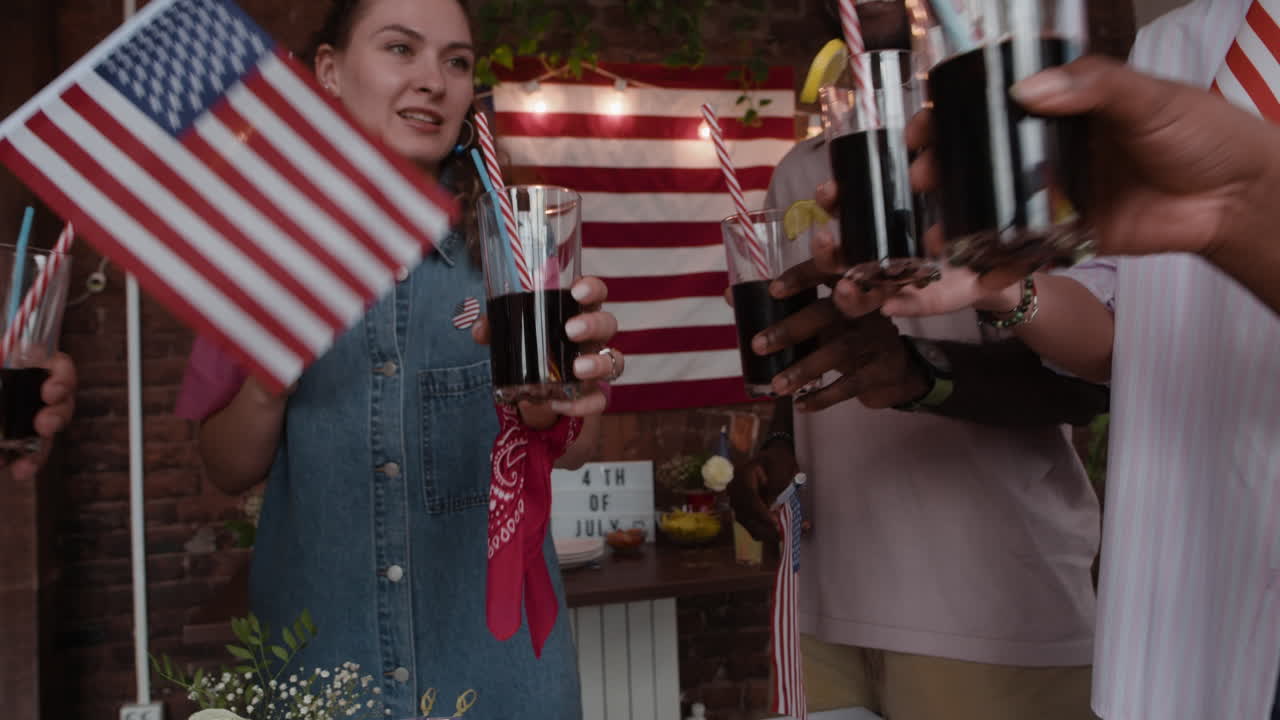 Friends Celebrating Independence Day