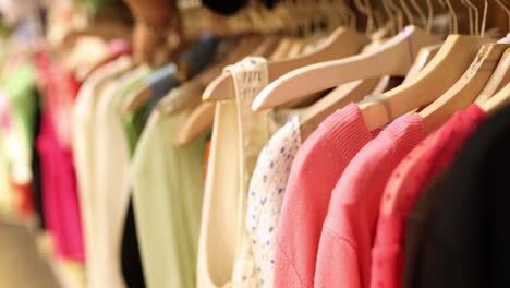 Clothing on a rack