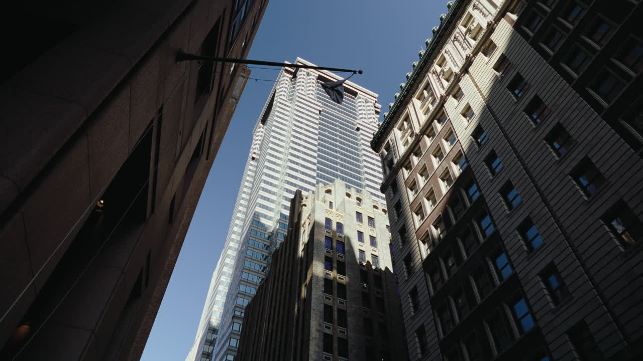 New York City Skyline View from Below