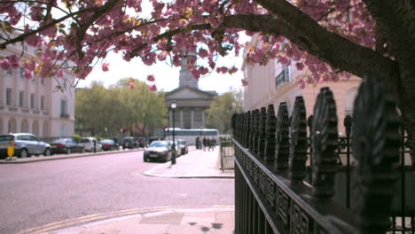 city street in spring, marylebone, london