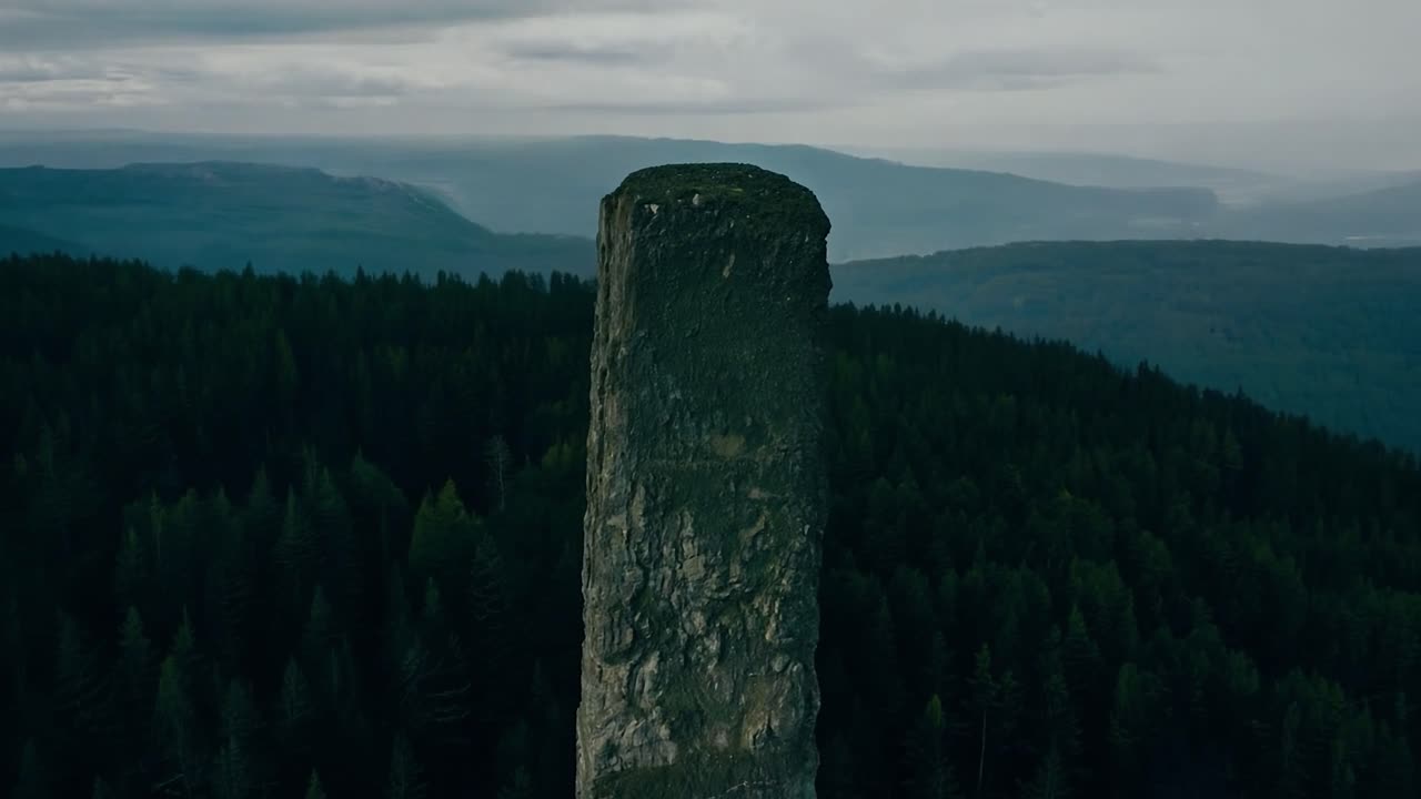 высокие скальные образования в горах