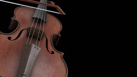 primer plano de un violín