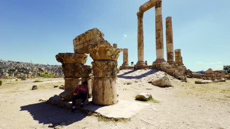 las antiguas ruinas de jeras, jordania