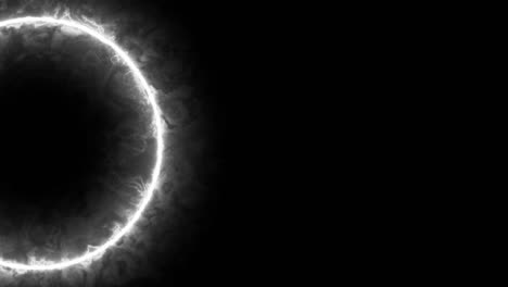 white glowing ring electric animation motion graphics