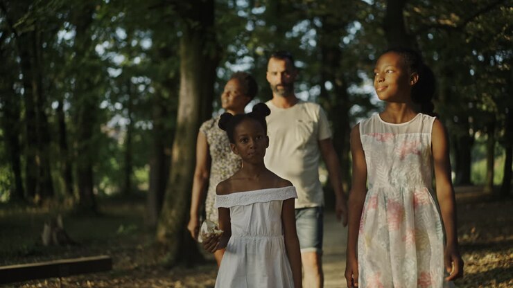 Family Walking in Park