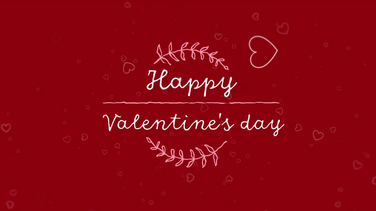 Animazione di testo "Buon San Valentino" su cuori
