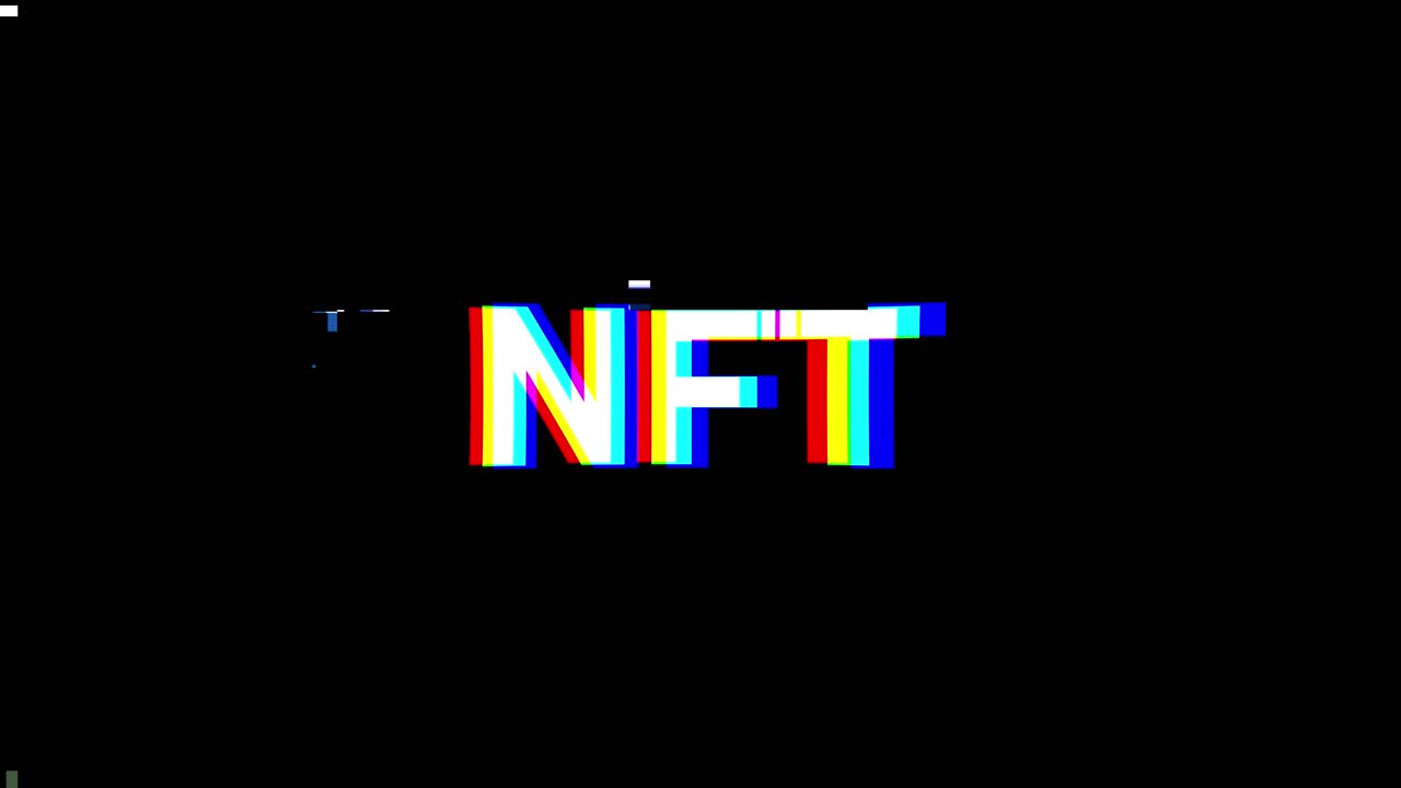 NFT che si forma in un glitch digitale