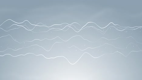 4k white clean animation loop background wire mesh waves light grey minimal geomitric motion