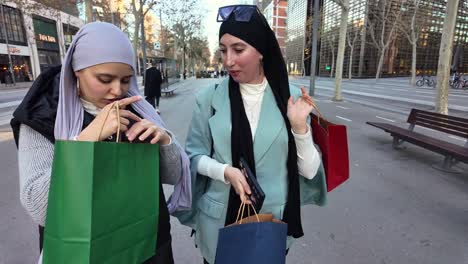 women shopping on the street