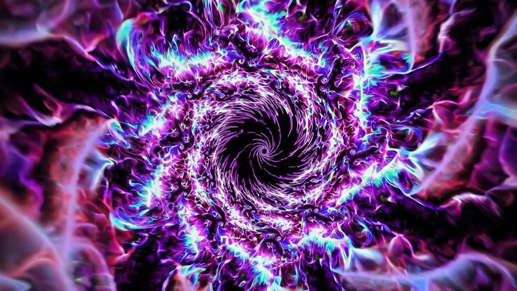 Colorful fractal vortexes are spinning and creating a mesmerizing visual effect, perfect for any project that needs a touch of otherworldly beauty