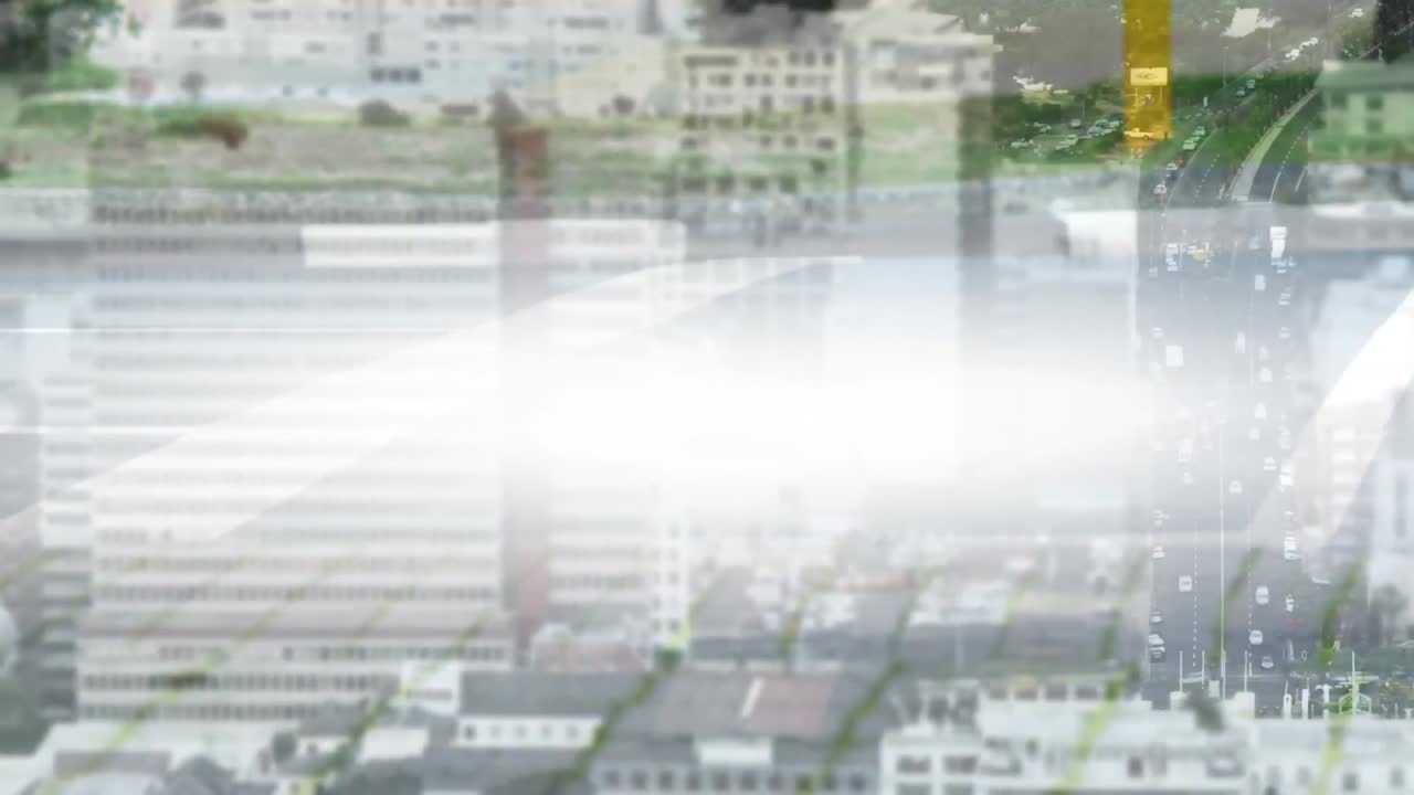 도시 풍경과 도로 교통