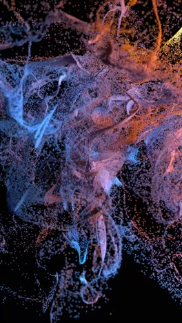 abstract digital art with flowing particles