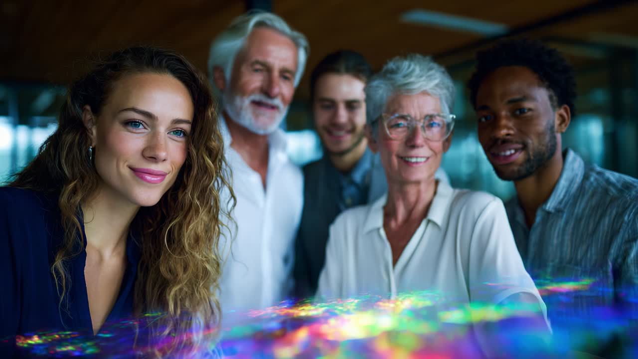 A Diverse Group of People Smiling Together in a Modern Environment, Showcasing Unity and Friendship While Highlighting the Importance of Connection and Community Across Generations and Backgrounds