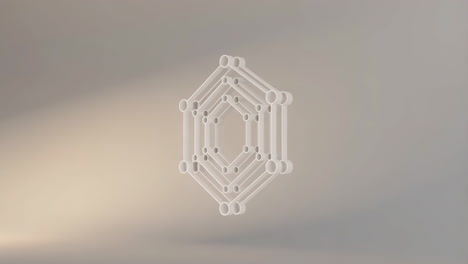 estructura geométrica abstracta en tres dimensiones