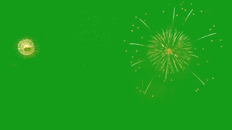 Fireworks green screen motion graphics