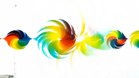 colorful abstract rainbow spirals