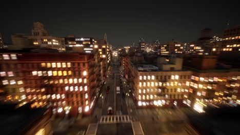 hermosa vista de hiperlapso de drones aéreos de la ciudad urbana moderna