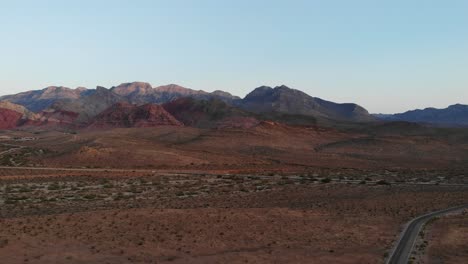 Aerial-view-of-the-American-southwest-and-morning-highways