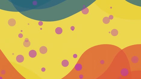 animation of purple spots on colorful background