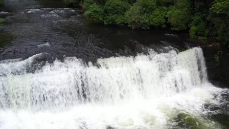 pisgah national forest waterfall in north carolina - aerial