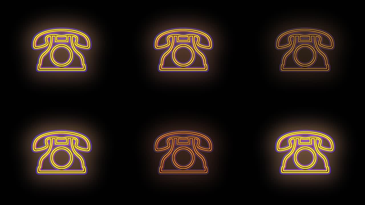 카지노 스타일의 led 조명이 있는 펄스 네온 복고 전화 패턴