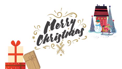 Animation-Des-Textes-„Frohe-Weihnachten“-über-Weihnachtssymbolen