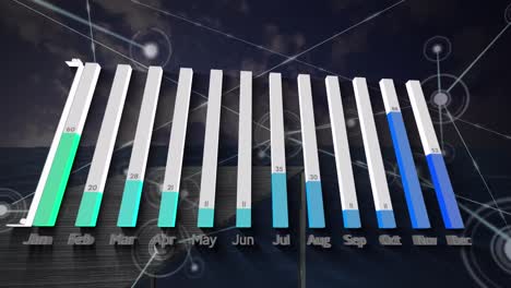 animation of data processing over clouds