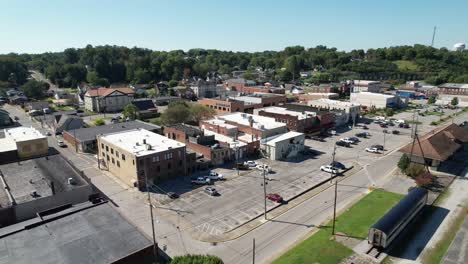 corbin kentucky aerial high over the city, small town usa, small town america, middle america