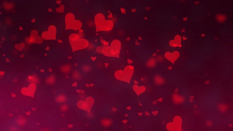 hearts in the wind - love and valentines day theme motion background animation