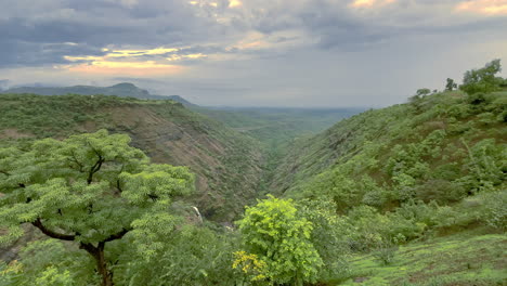 nature valley with full of greenary and cloudy sky igatpuri, maharashtra, india 4k