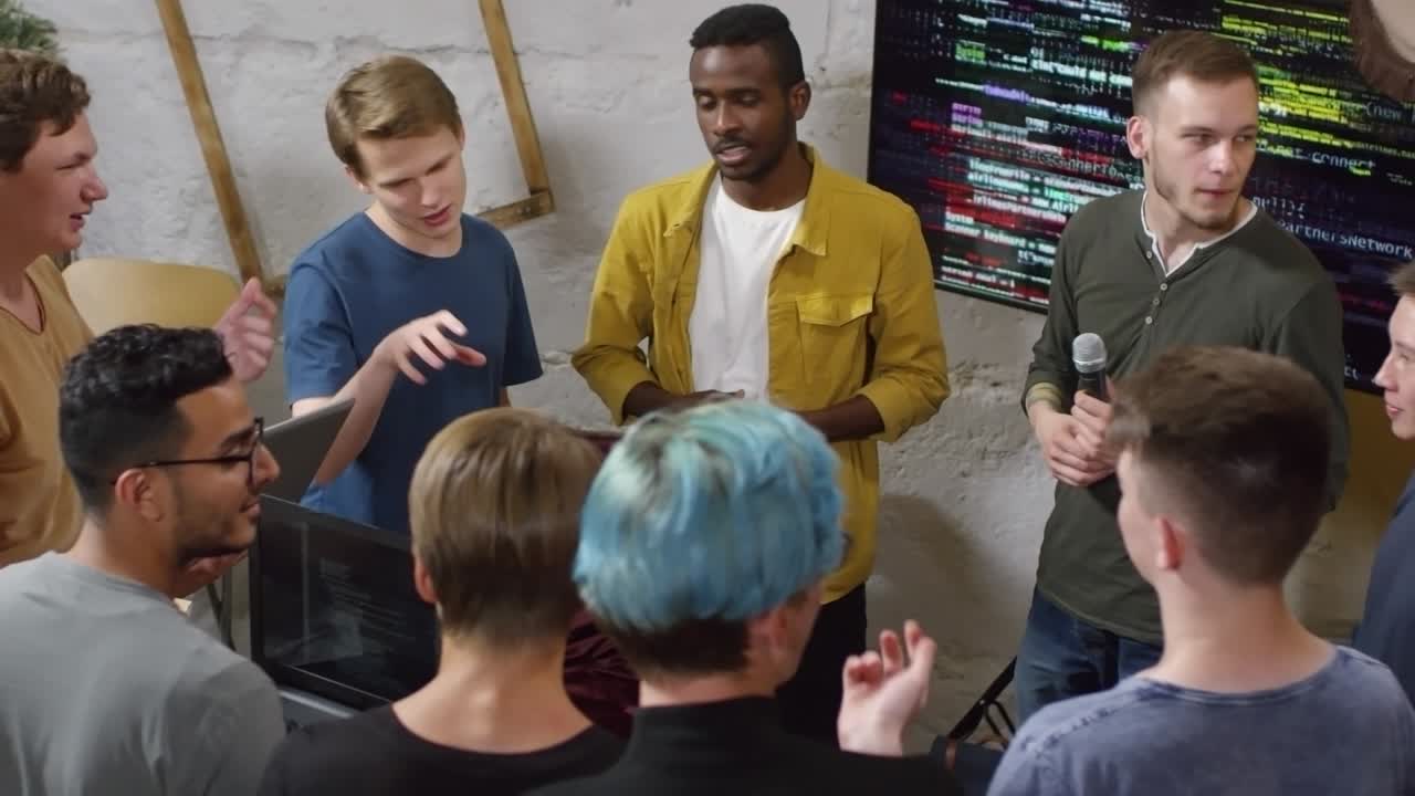 Young People Discussing Coding Questions