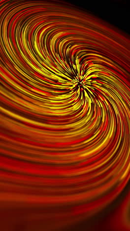 abstract glow twist background with golden animated flow. yellow and red particle blur movement. loop. vertical video.