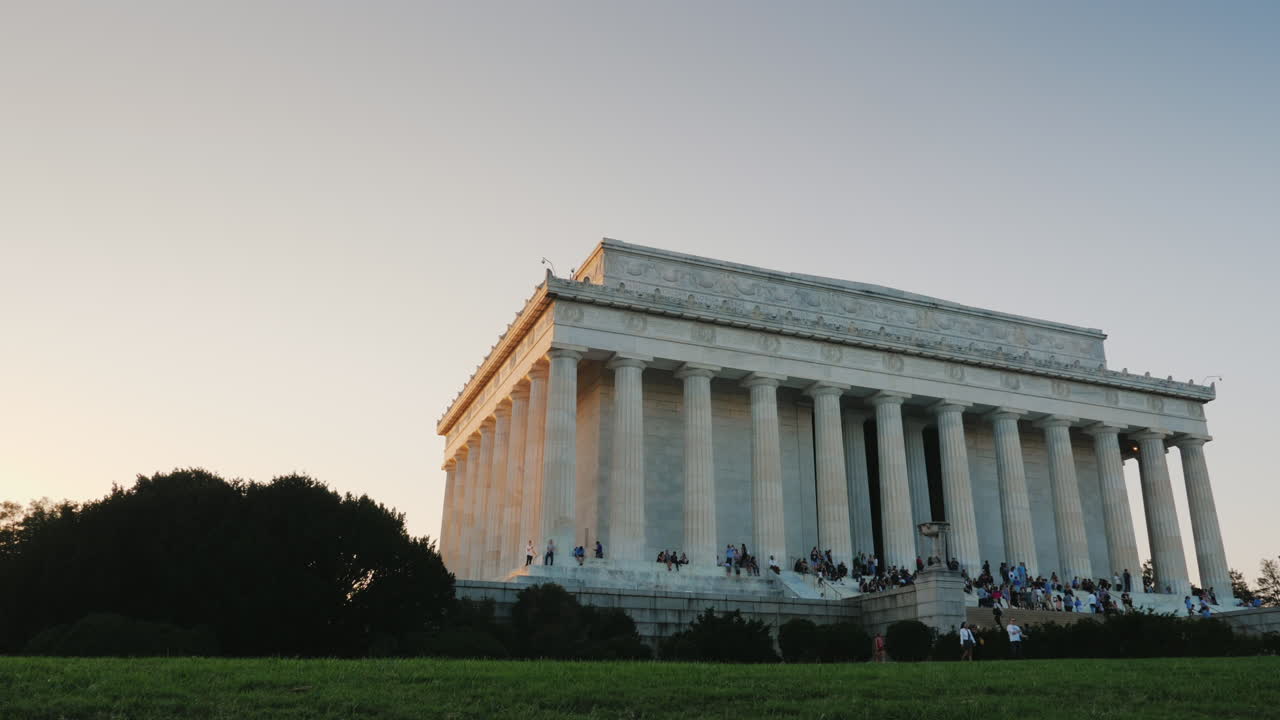 링컨 기념관 워싱턴 dc에서 군중