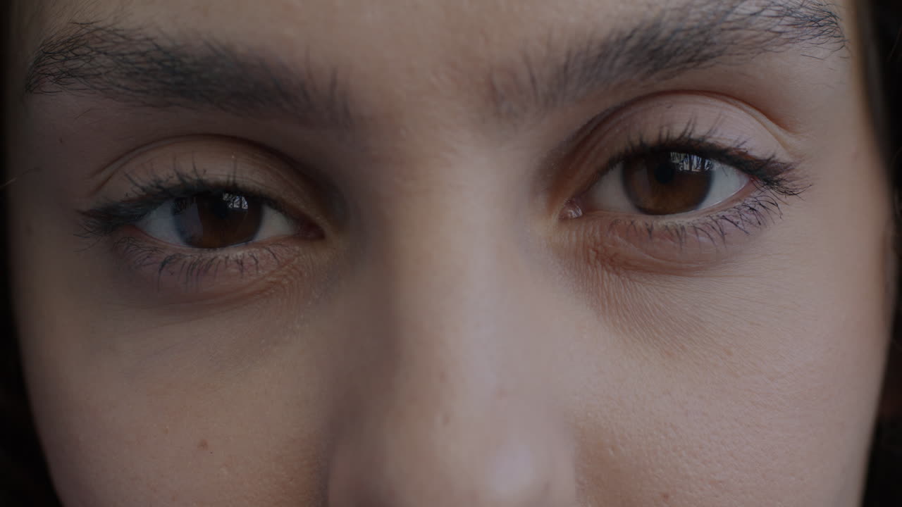 여자의 눈의 클로즈업