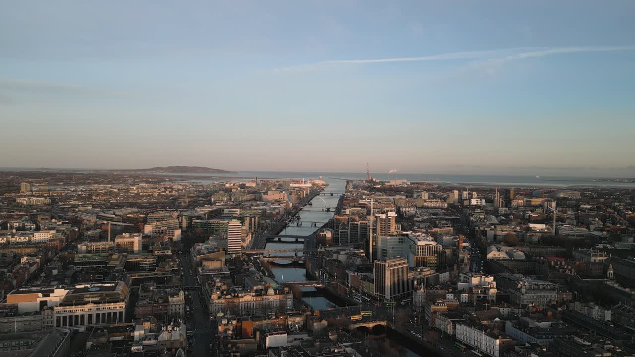 Dublin Stad 4K luchtbeelden - Ierland