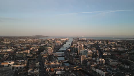 dublin city 4k aerial footage - ireland