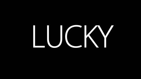 lucky text animation message motion graphics