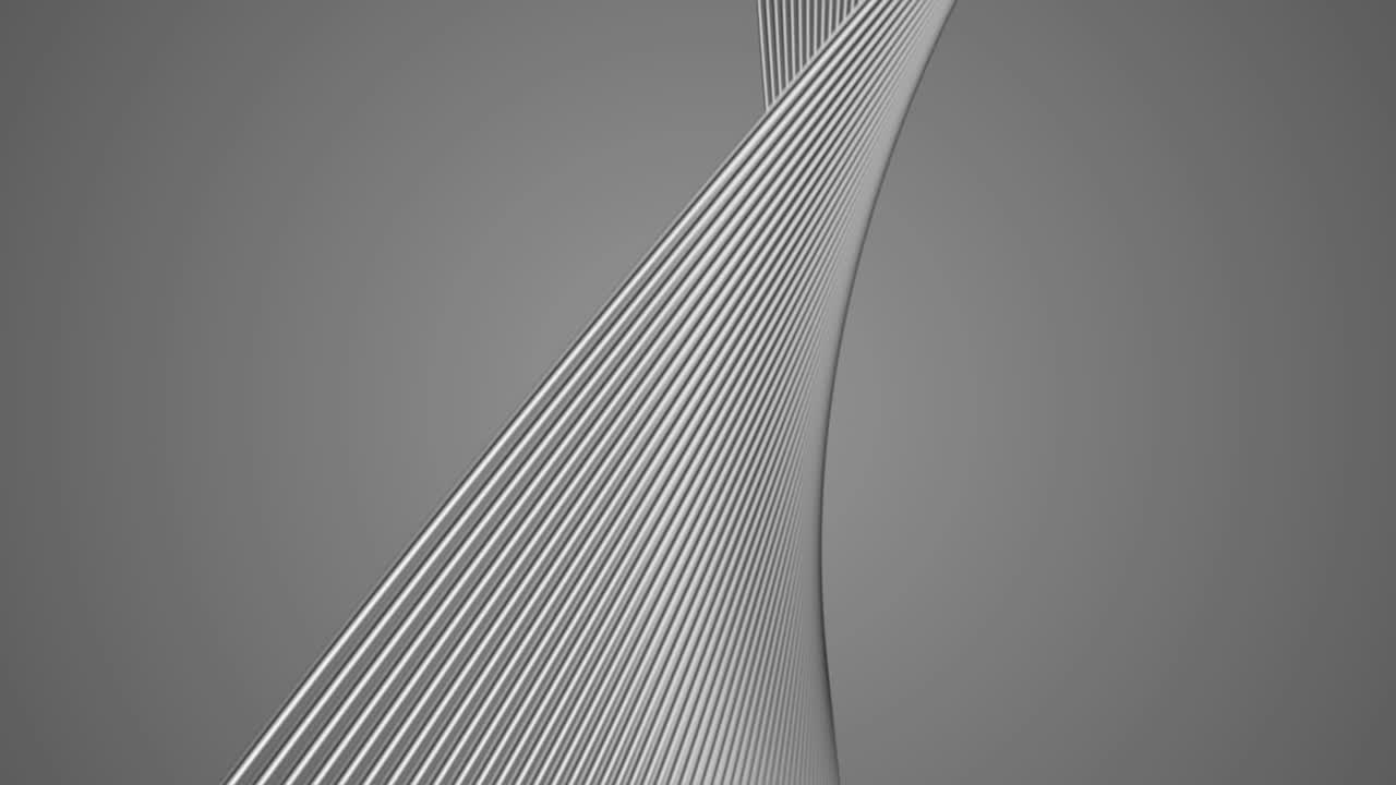 Abstract background with chrome swirl wires. Seamlessly loop-able. Gray or silver background
