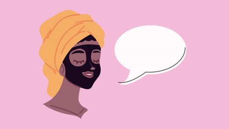 woman with a charcoal face mask