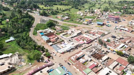 Aerial-view-of-drone-in-the-village-of-Africa-kenya-Loitokitok-area