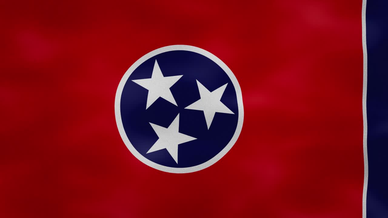 Tennessee dense flag fabric wavers, background loop