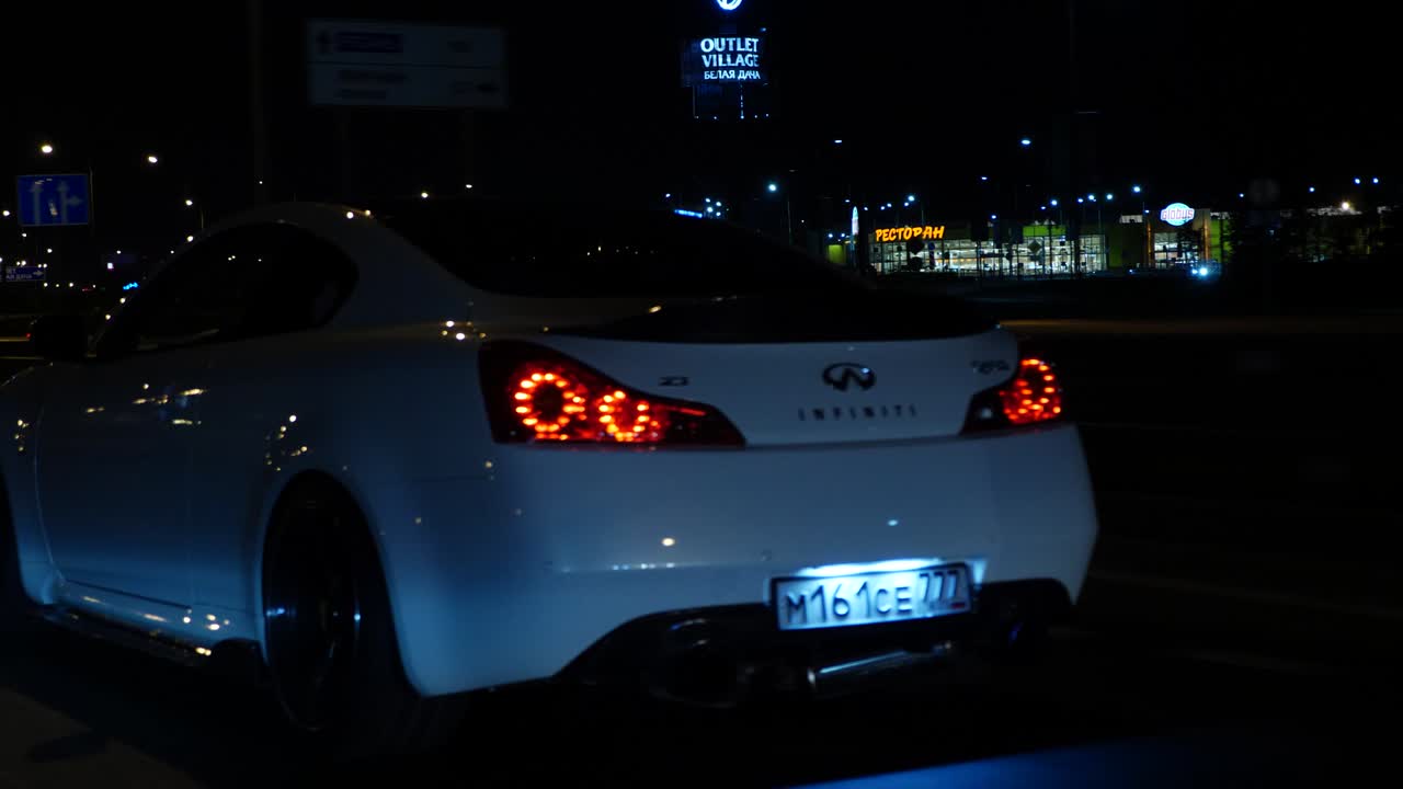 Infiniti car at night