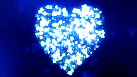 glittering wedding hearts blue